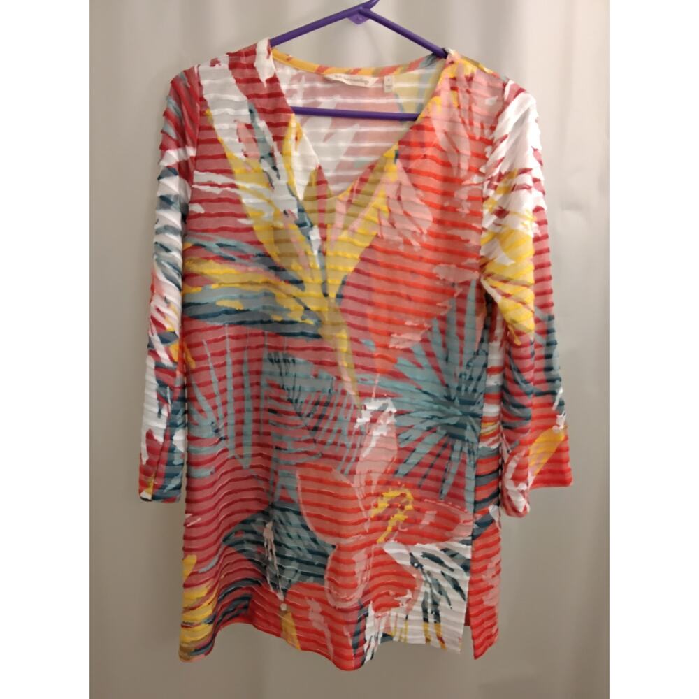 Soft Surroundings Womens Floral Tunic Top, size S